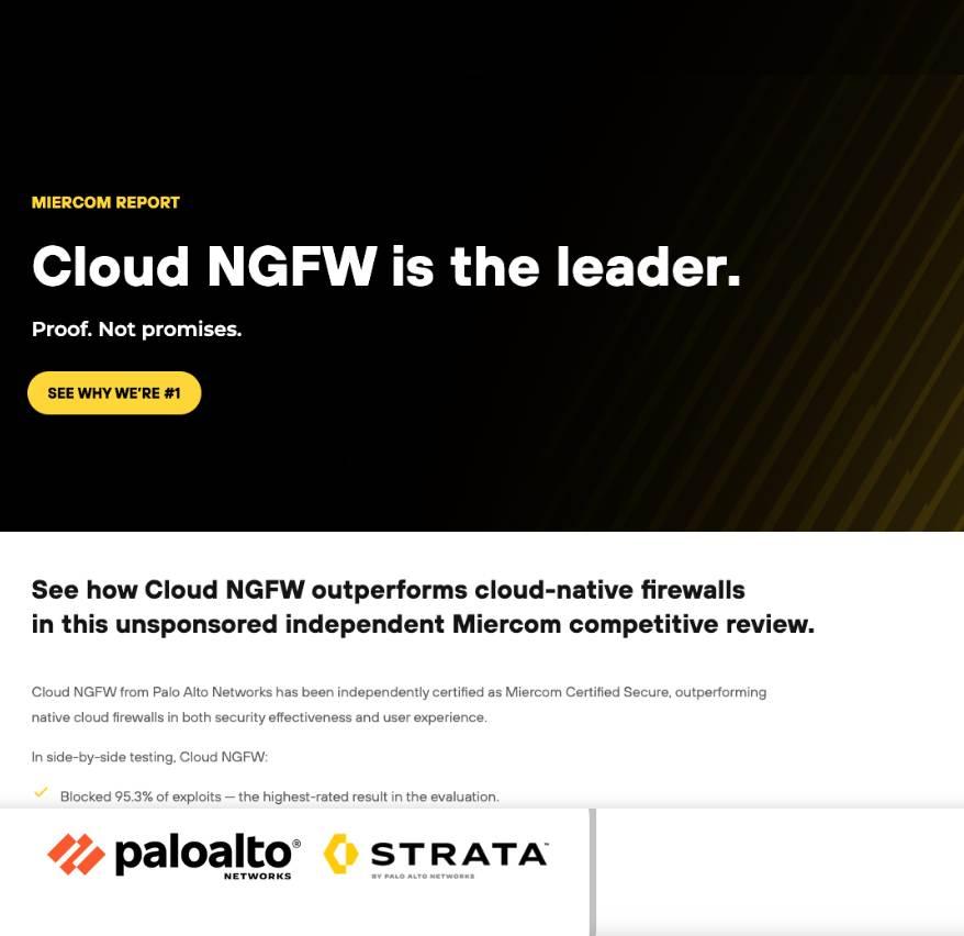 Cloud NGFW is the leader.