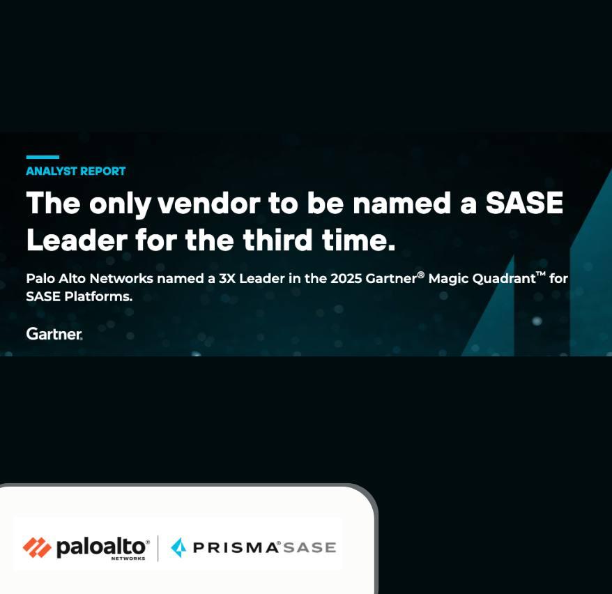 The only vendor to be named a SASE Leader for the third time